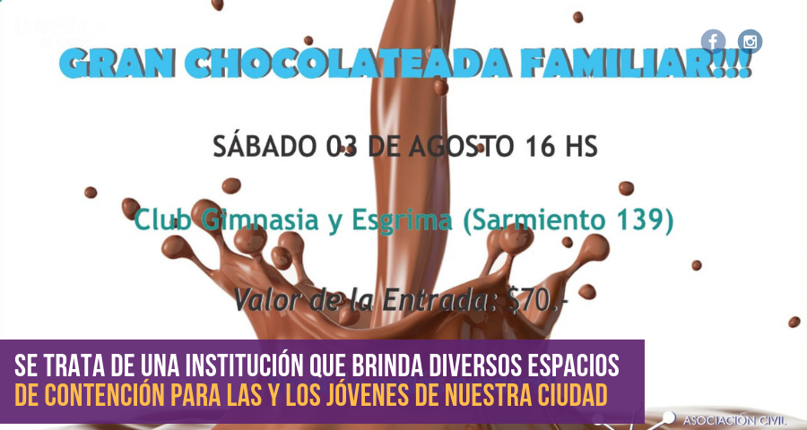 Este sábado es la chocolateada a beneficio de Redes Tandilenses