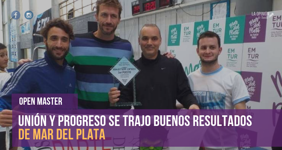 Unión y Progreso y natatorio UP dijeron presente en el Open Master de Mar del Plata