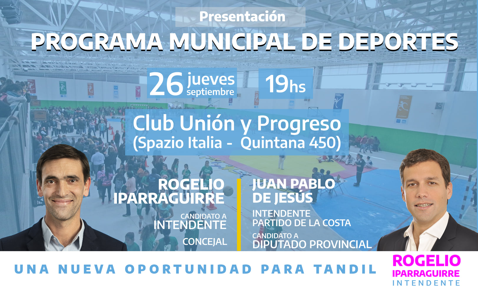 Flyer Actividad Política Municipal de Deportes