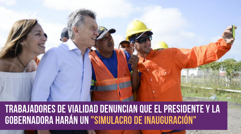 Macri, Vidal y una inauguración fake en la ruta 7