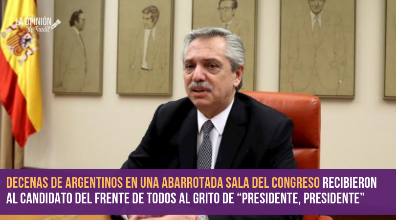 Alberto Fernández disertó en el Congreso de los Diputados de España