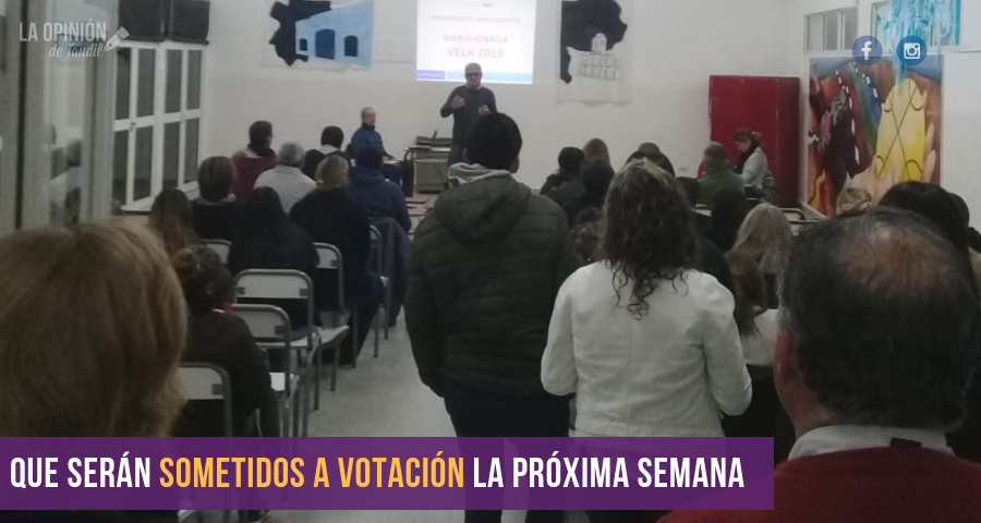 Se presentaron los proyectos del presupuesto participativo 2019 en Gardey y Vela