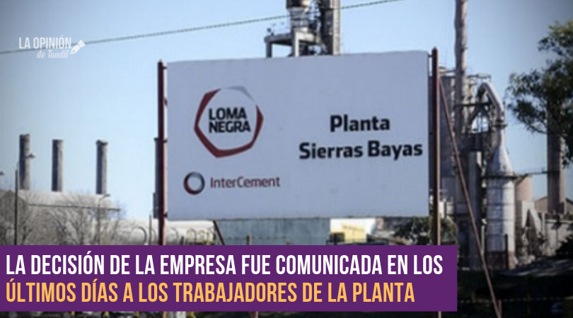 Loma Negra anunció el cierre de la fábrica de Sierras Bayas