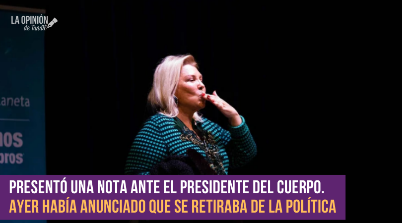 Elisa Carrió renunció a su banca como diputada nacional