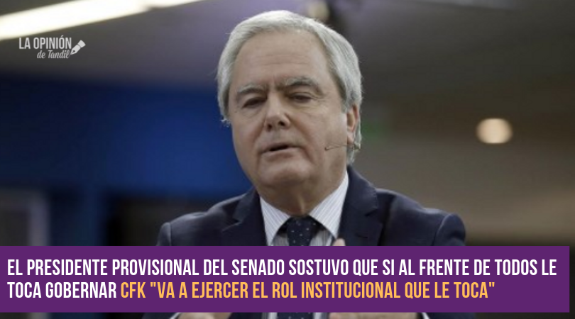 Pinedo: «Creo que Cristina actuó con generosidad dentro de su espacio»