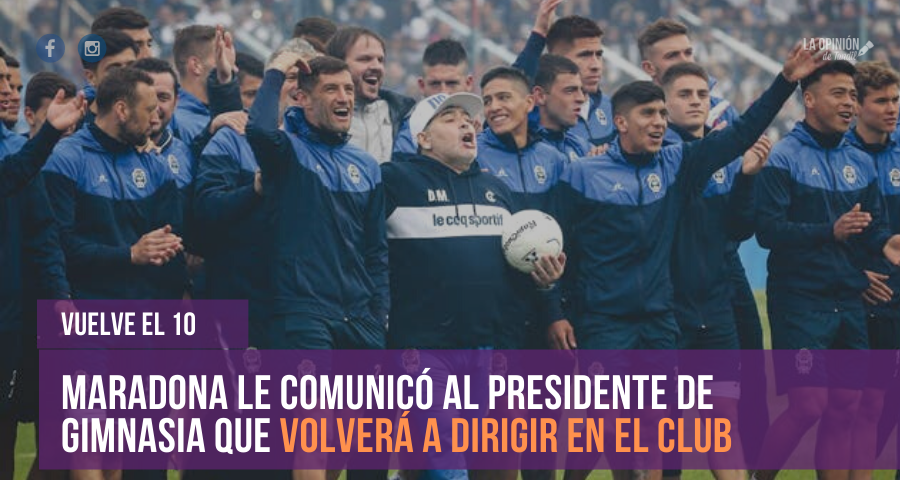 Regreso veloz: Maradona vuelve a Gimnasia dos días después de haber renunciado