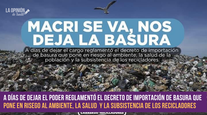 Comunicado del MTE: «Macri se va, nos deja la basura»
