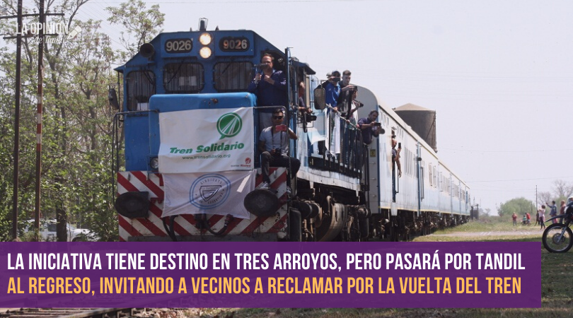 Este domingo a las 14 llega el Tren Solidario a Tandil