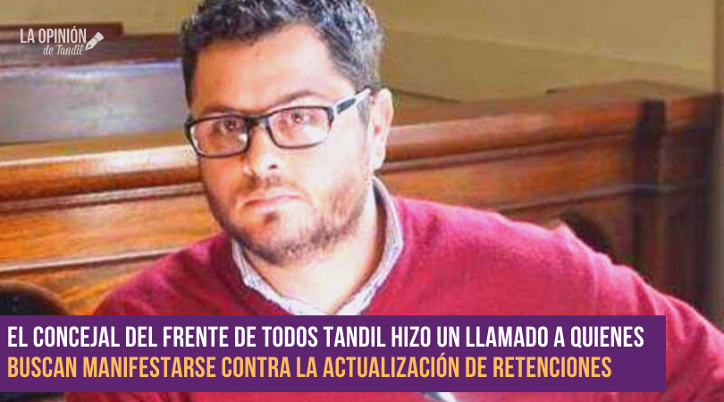 Concejal Risso pidió «unos puntitos de retenciones» sin reaccionar ante el Gobierno