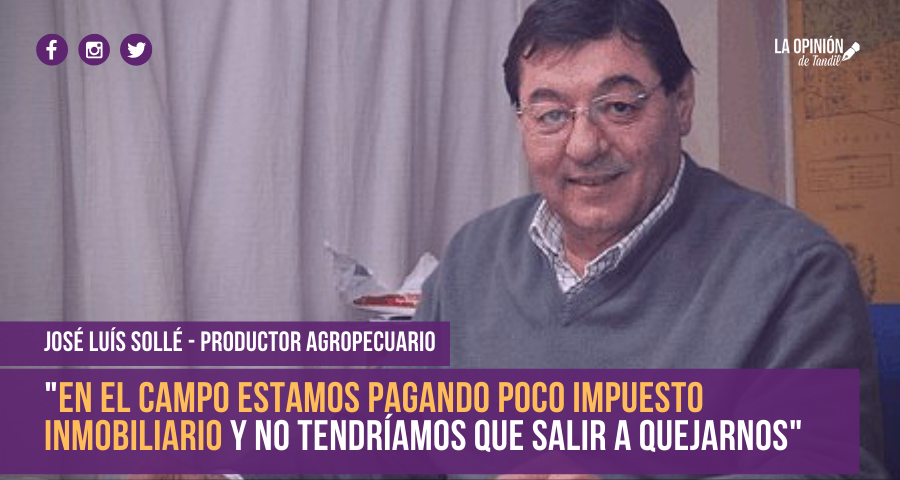 José Luís Sollé: «En el campo estamos pagando poco impuesto inmobiliario»