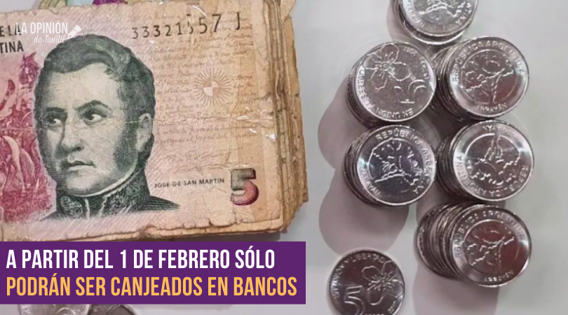 Enero, el último mes para usar los billetes de 5 pesos