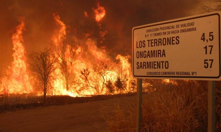 El mapa del fuego: la impactante imagen de los incendios en la Argentina