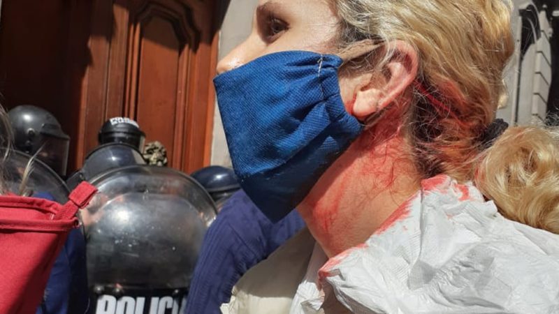 Represión a enfermeros frente a la Legislatura porteña