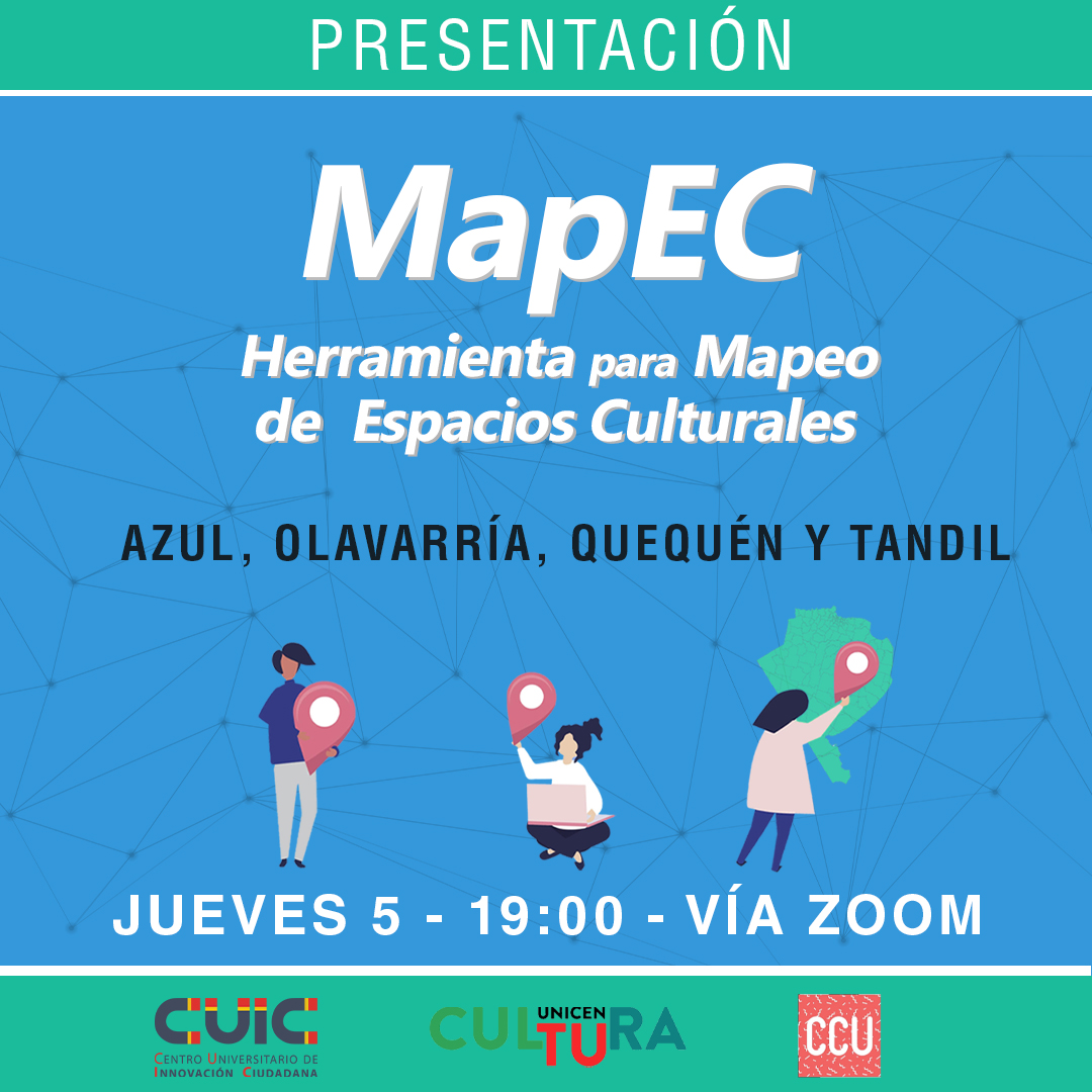 Mapa de espacios culturales: cultura unicen y el cuic presentan esta herramienta para relevar datos sobre la actividad cultural de la región