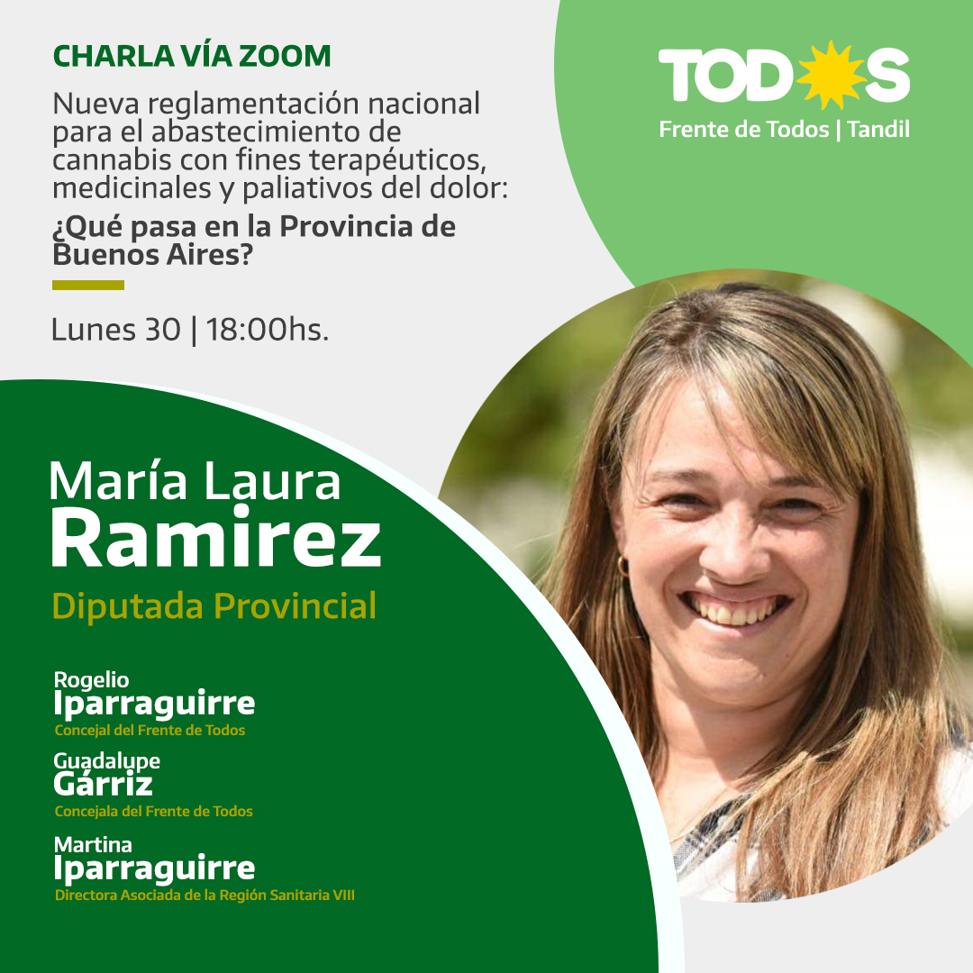 Se realizará una charla virtual sobre la situación del cannabis medicinal en la Provincia de Buenos Aires
