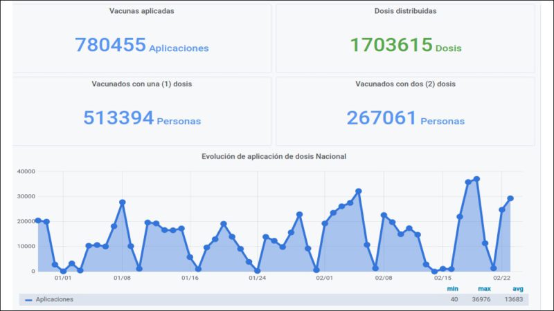 El Ministerio de Salud lanzó una web para seguir en tiempo real la distribución de vacunas en todo el país