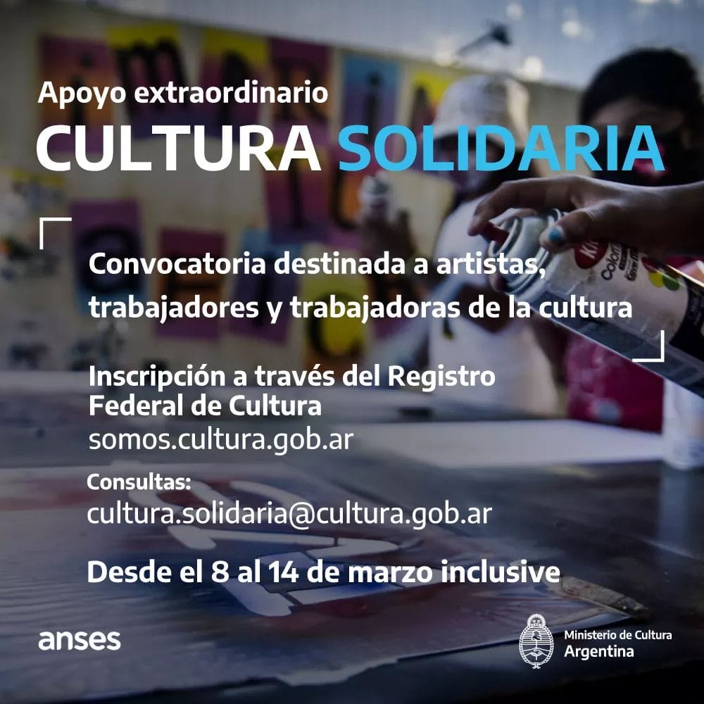 Una iniciativa del Estado Nacional que alcanza a artistas y trabajadores de la cultura de Tandil