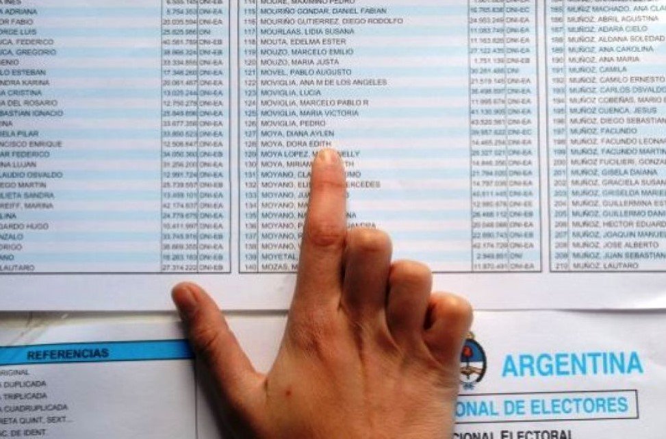 Ya está disponible el Padrón Provisorio para las elecciones legislativas