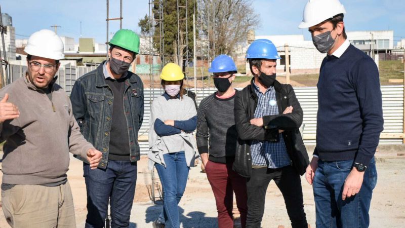 Méndez e Iparraguirre recorrieron las obras del Jardín de Infantes de Villa Italia Norte construído con fondos nacionales