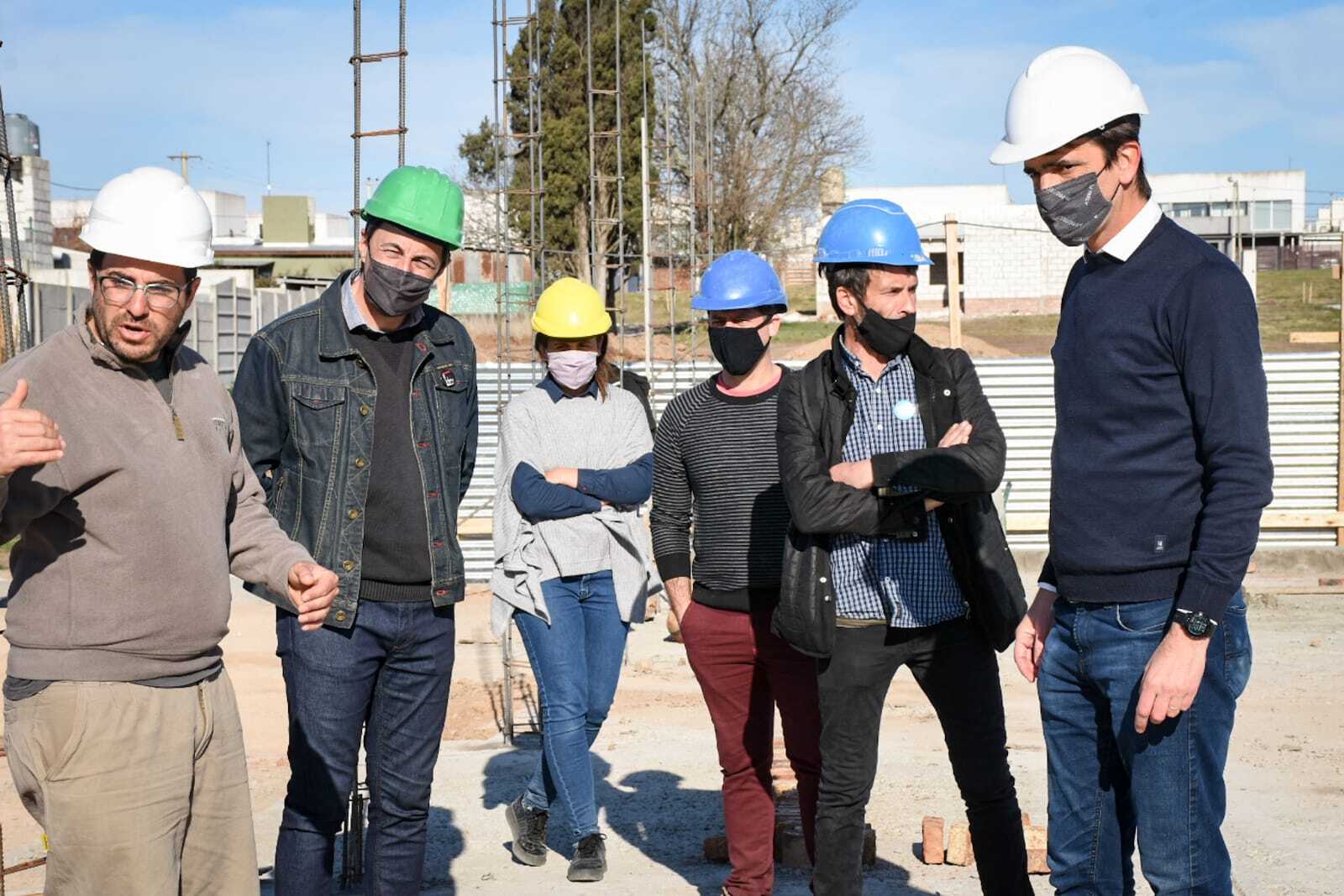 Méndez e Iparraguirre recorrieron las obras del Jardín de Infantes de Villa Italia Norte construído con fondos nacionales