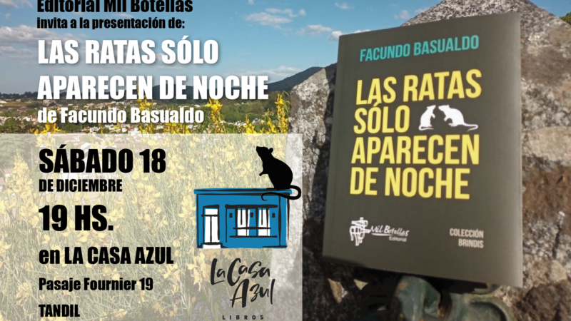 Facundo Basualdo presenta su libro «Las Ratas solo aparecen de noche» en Tandil
