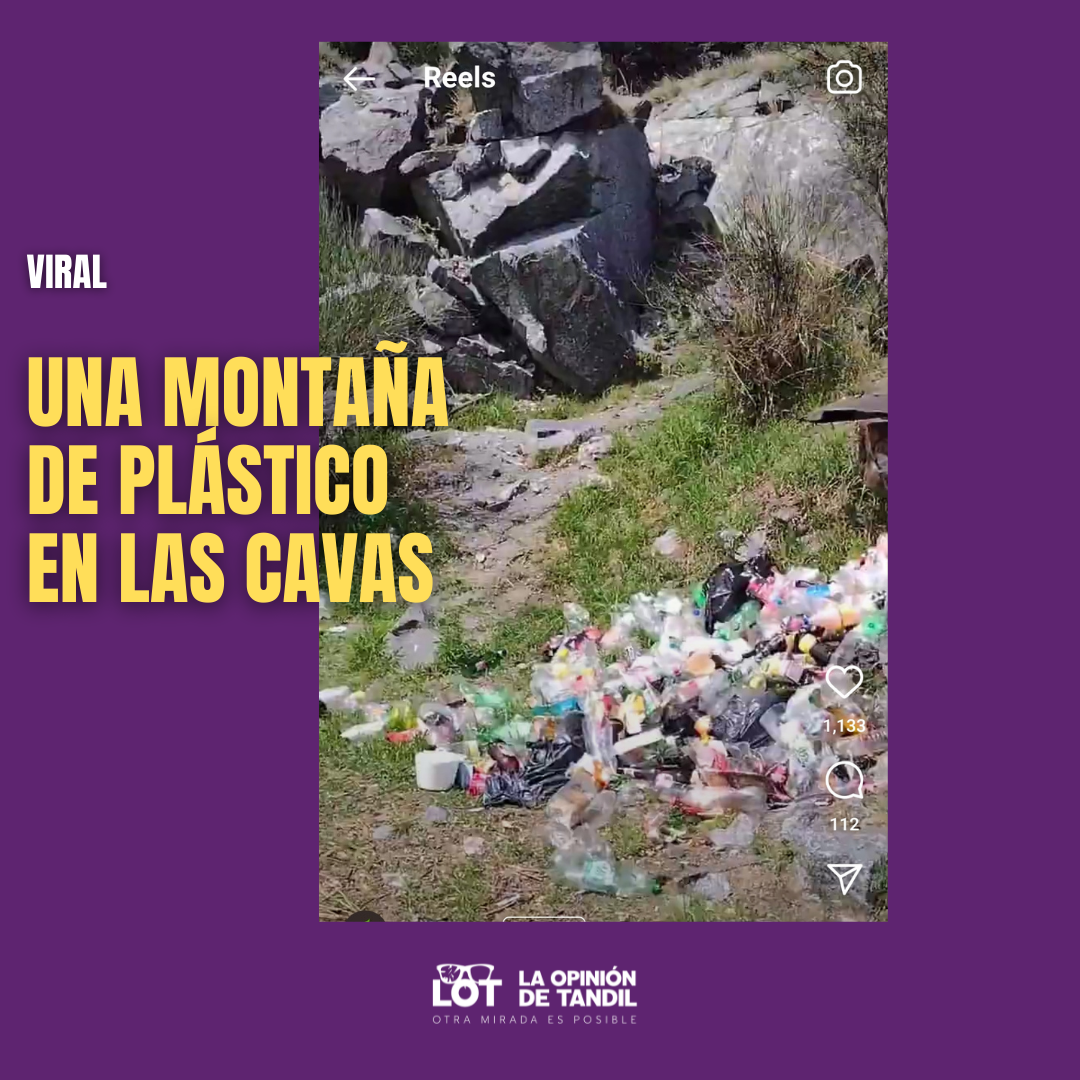 Viral: fueron a limpiar Las Cavas y encontraron una gran montaña de plástico