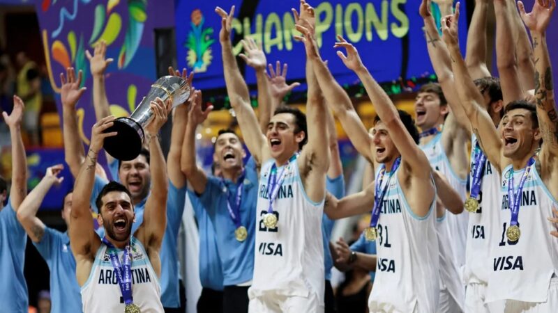 Argentina derrotó 75-73 como visitante a Brasil y se coronó campeón de la Americup