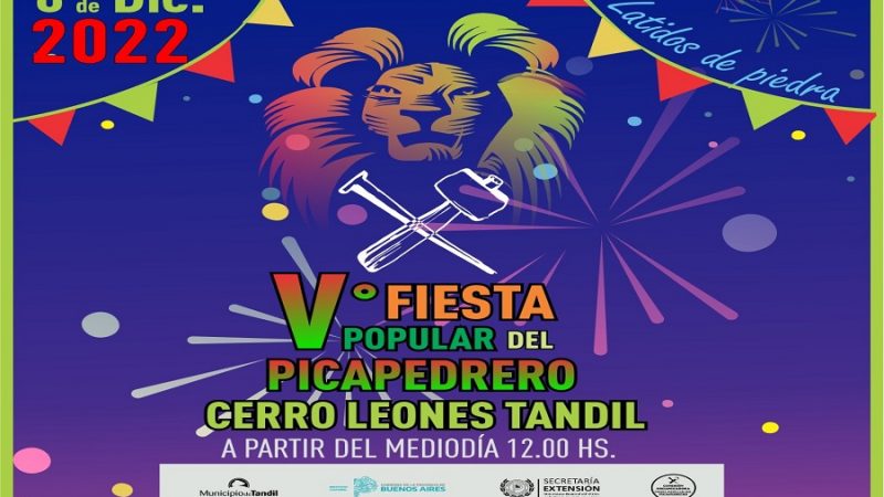 Con el show en vivo de Los del Fuego, se llevará adelante la Fiesta Popular del Picapedrero en Cerro Leones