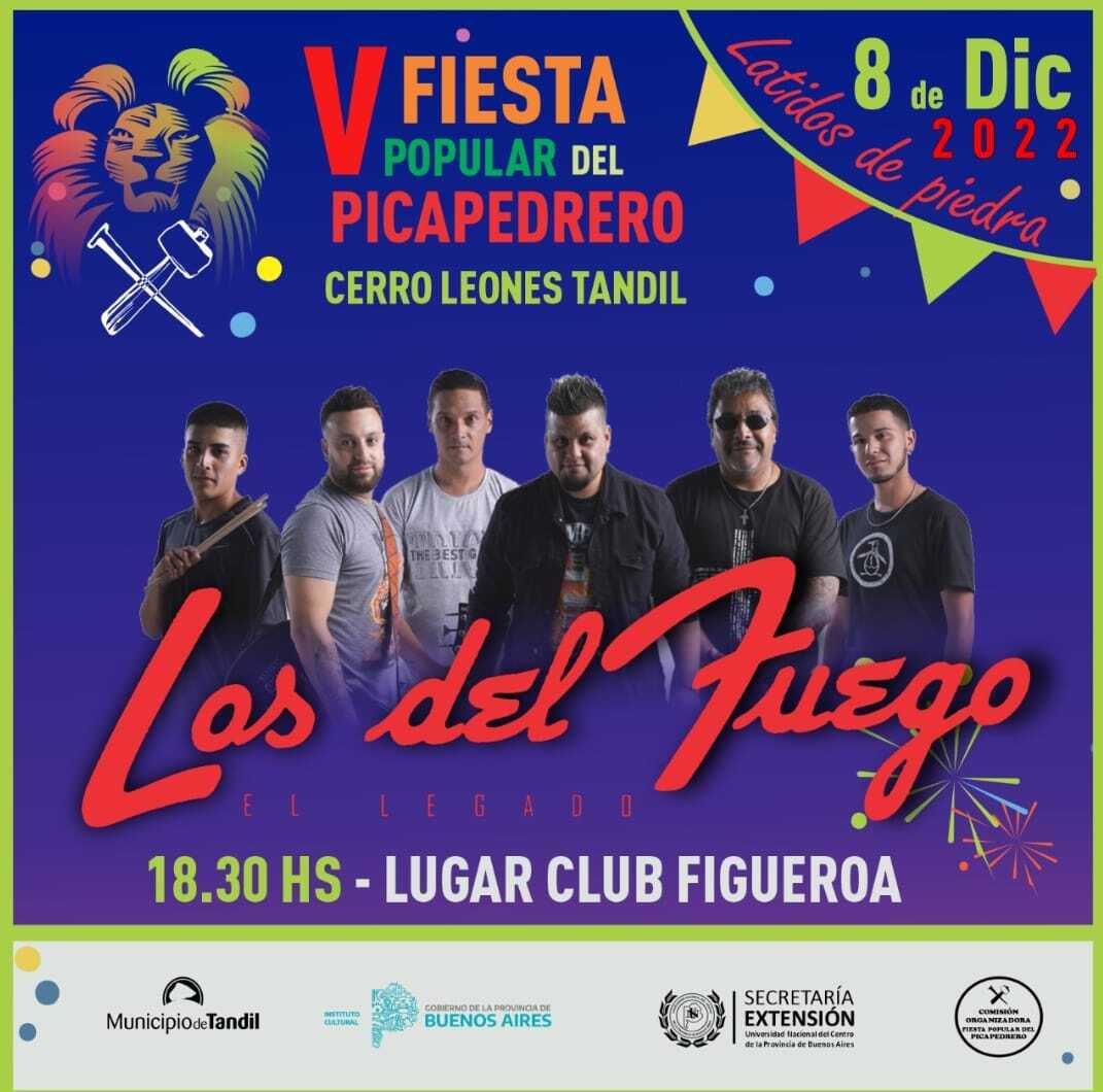 Ya se palpita la 5° edición de la Fiesta del Picapedrero donde «Los del Fuego» cerraran la jornada a pura cumbia