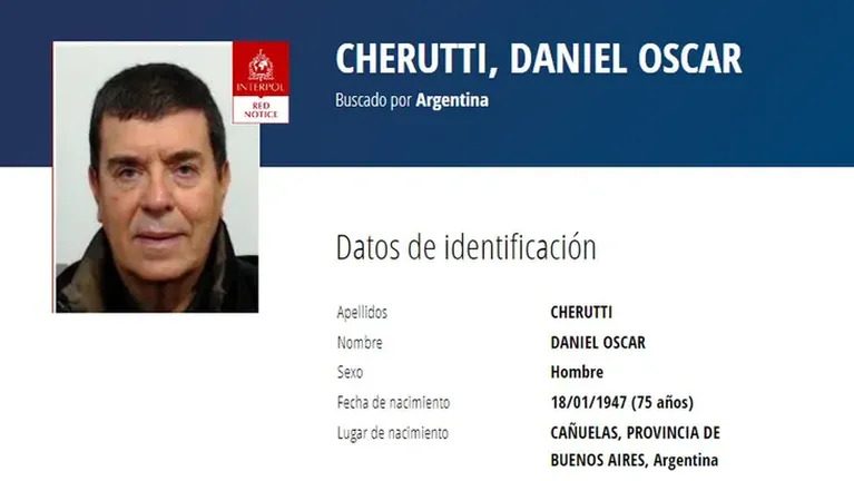 Delitos de Lesa Humanidad: pidieron la captura internacional del hermano de Miguel Ángel Cherutti