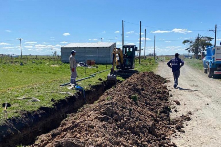 Con una inversión provincial de más de 50 millones, avanza la obra de ampliación de red de agua potable en María Ignacia Vela