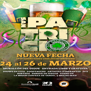 El Festival San Patricio comenzará este viernes en Tandil: cerveza, gastronomía y shows en vivo en el Murallón del Lago