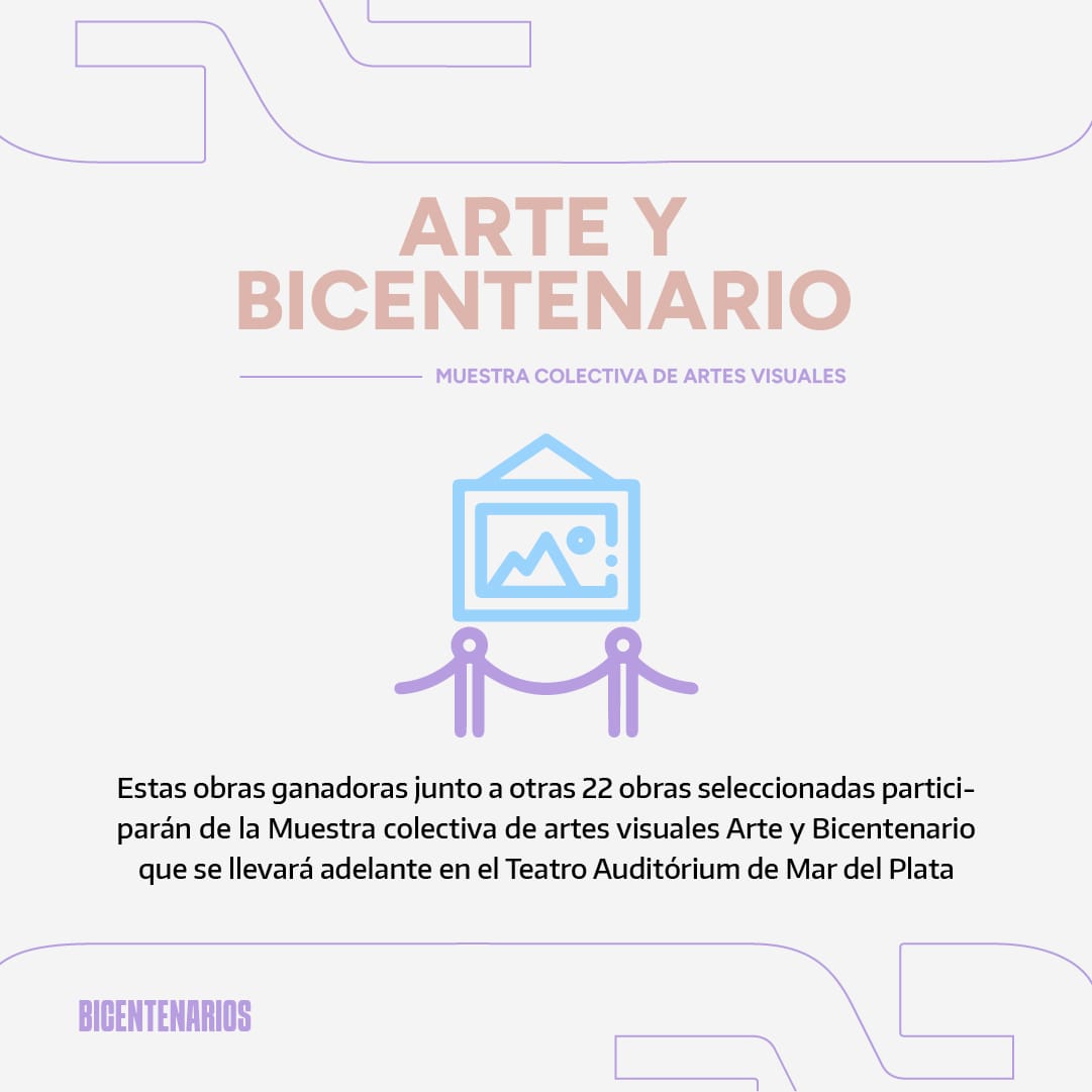 Se dieron a conocer los ganadores del concurso artístico “Arte y Bicentenario” y las obras que formarán parte de la exposición en el Teatro Auditorium de Mar del Plata