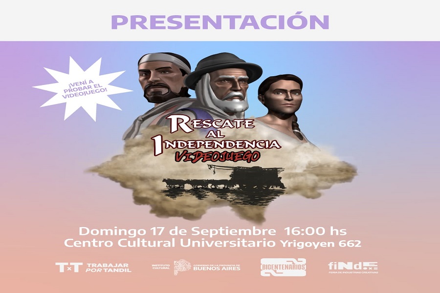 Ya hay fecha de presentación: «Rescate al Independencia», el primer videojuego desarrollado íntegramente en Tandil, ambientado en los primeros años de la ciudad se estrena el 17 de septiembre