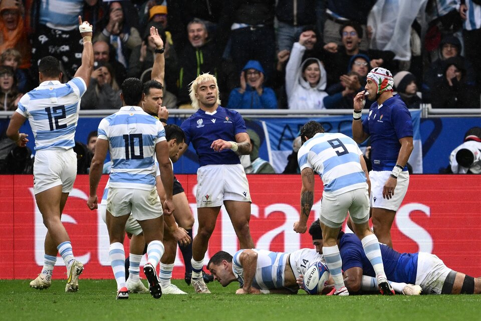 En un duro partido Los Pumas vencieron a Samoa y sumaron su primer triunfo en el Mundial de rugby de Francia