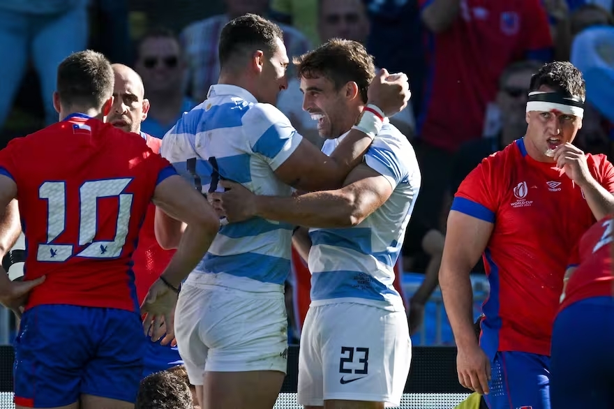 Los Pumas vencieron a Chile en el Mundial de Francia y definirán el pasaje a Cuartos de Final ante Japón