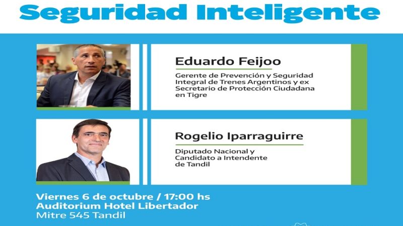 Se llevará a cabo el Conversatorio Seguridad Inteligente, con la presencia de Eduardo Feijoo, ex Secretario de Protección Ciudadana de Tigre